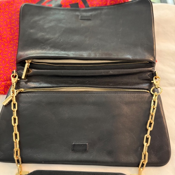 Tory Burch Bombe Riva Clutch--Black - Picture 3 of 11